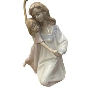Vintage Paul Sebastian Porcelain Figurine 1990 Mother & Daughter Little Girl 7"
